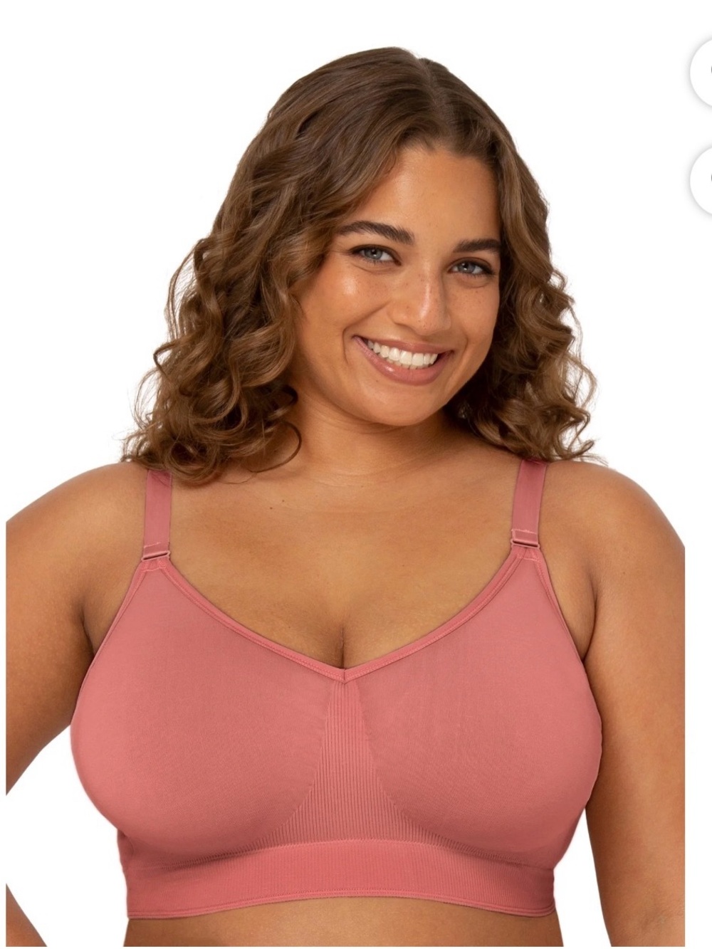 Fruit of the Loom Fit for Me Seamless Wireless Convertible Strap Bra Mauve Pink